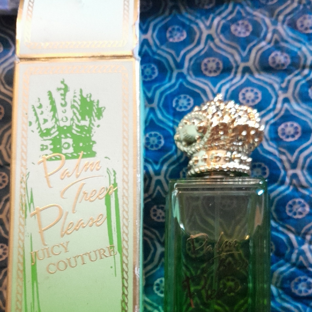 Juicy Couture Gold and Green Packaging Palm Trees Please 2.5 Fl Oz